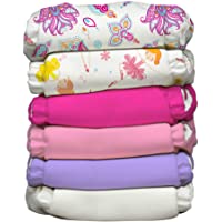Charlie Banana - Pañales reutilizables (2 en 1- 6 unidades)- Girly- Talla única